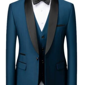 Lake Blue 3-Piece Suit For Men