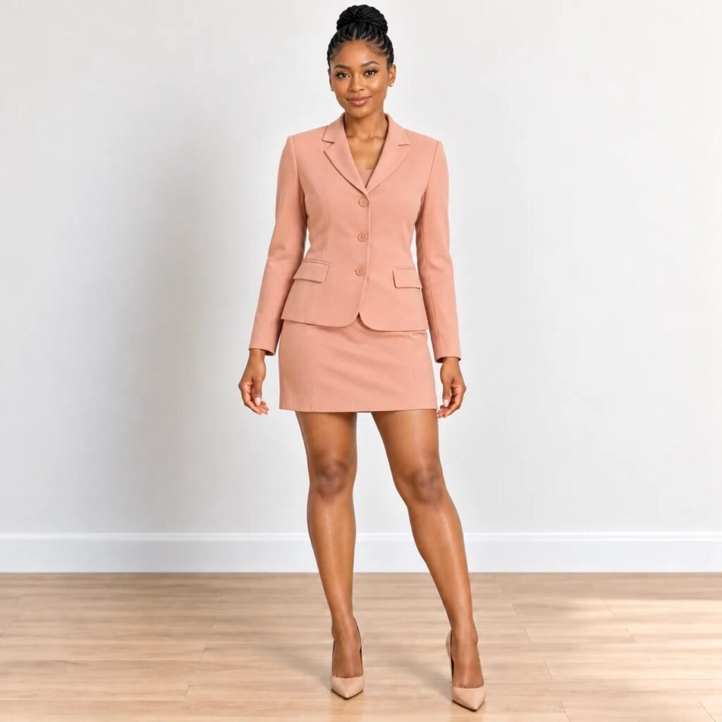 Peach skirt suit – photo 1